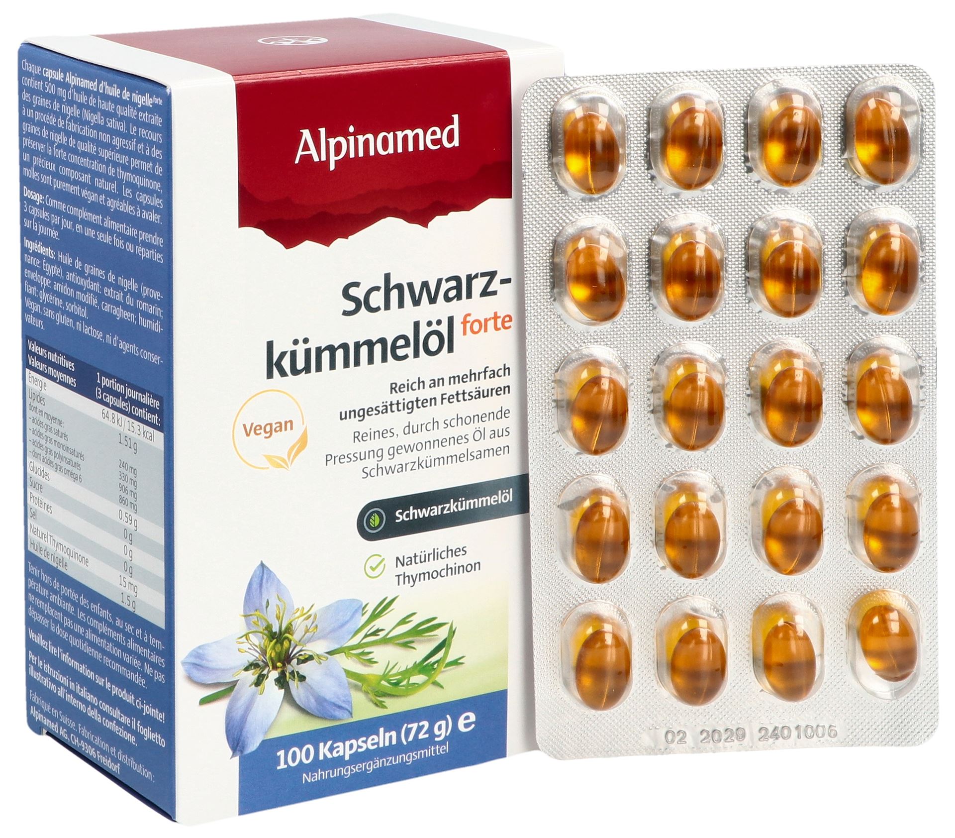 ALPINAMED Schwarzkümmelöl Weichkaps forte 100 Stk – Bild 5