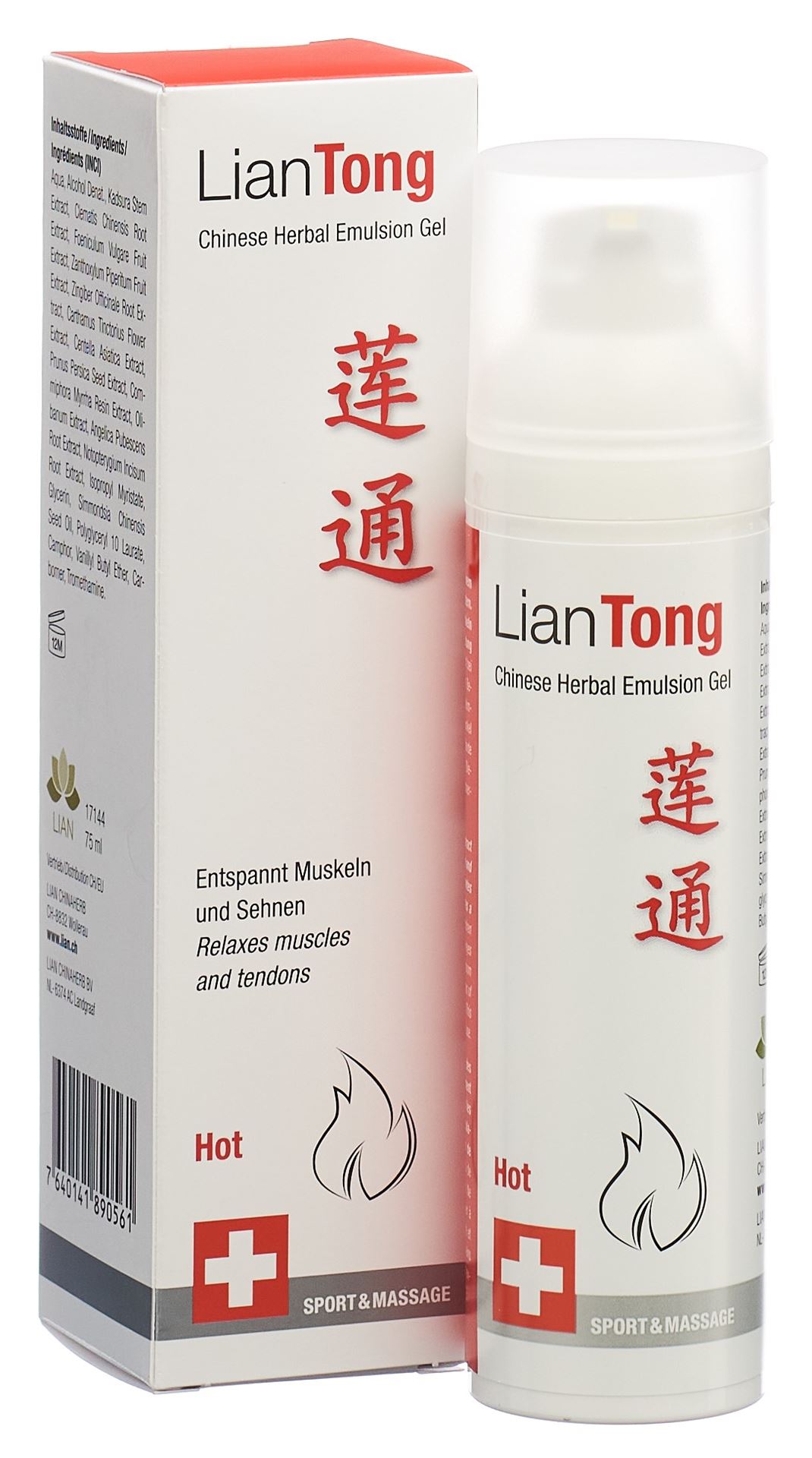 LIANTONG Chinese Herbal Emulsion Gel Hot 75 ml – Bild 5
