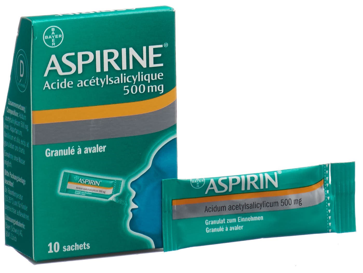 ASPIRIN Gran 500 mg Btl 10 Stk – Bild 6