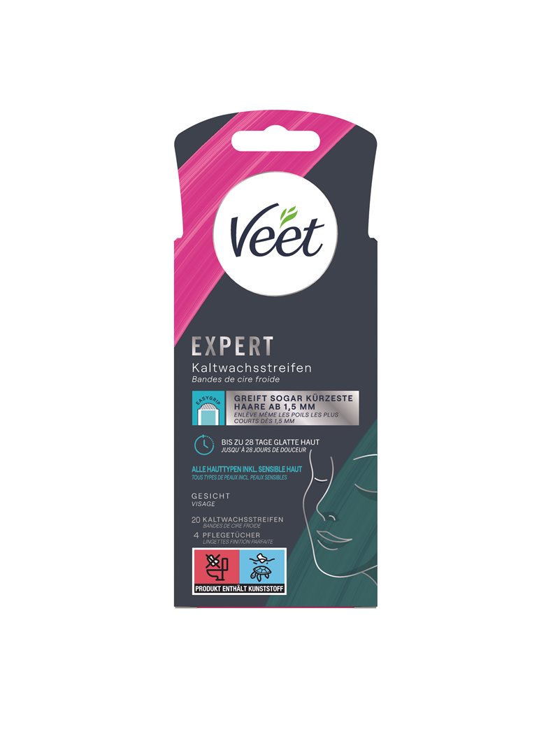 VEET EXPERT Kaltwachsstreifen Gesicht 20 Stk – Bild 2