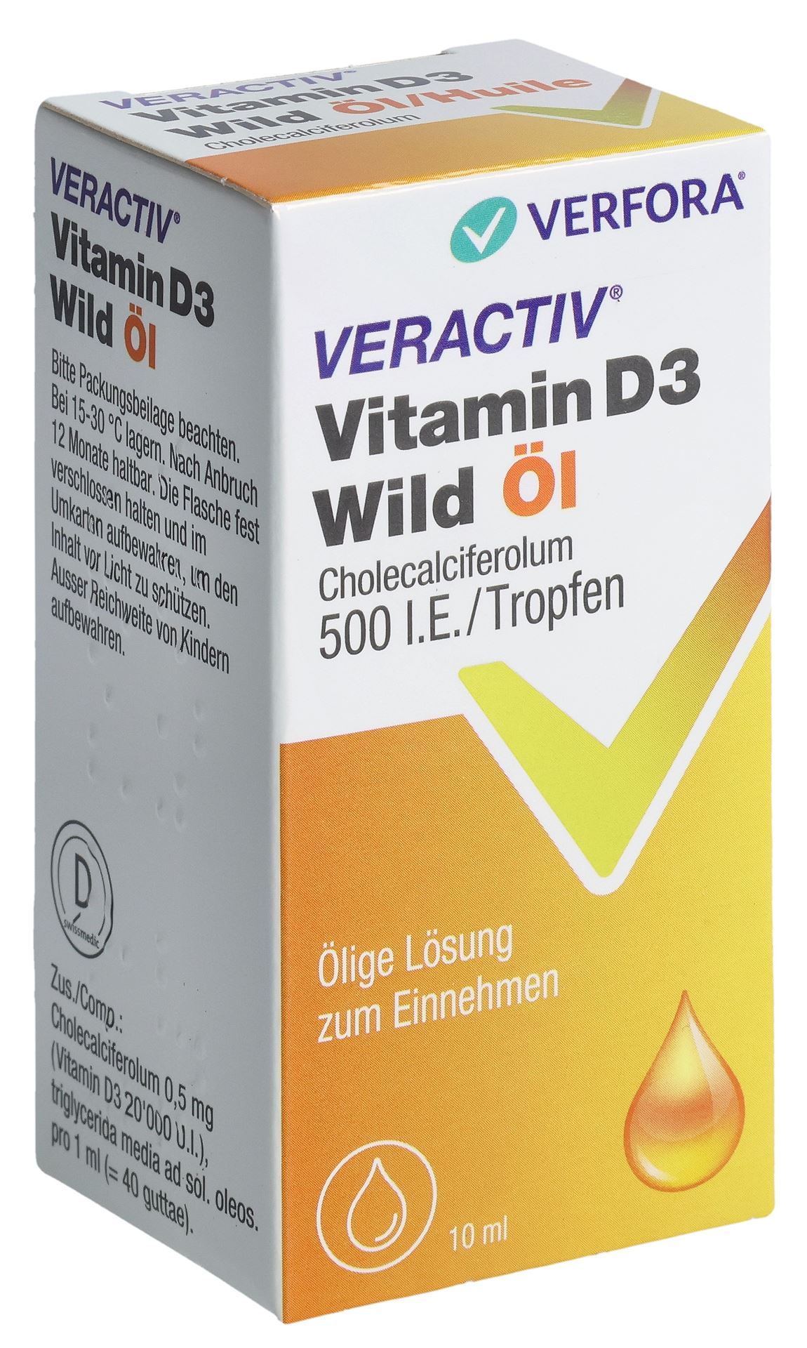 VERACTIV Vitamin D3 Wild Öl 500 IE/Tropfen 10 ml – Bild 3