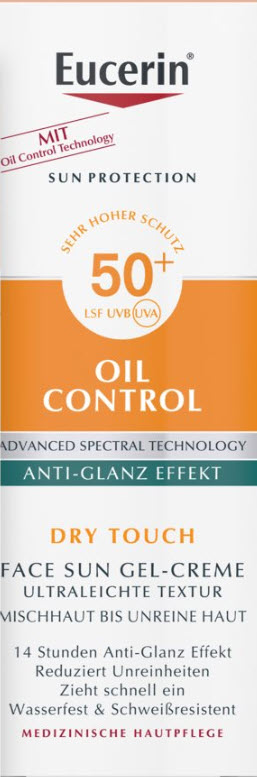 EUCERIN SUN Face Oil Cont Gel-Cr LSF50+ Disp 50 ml