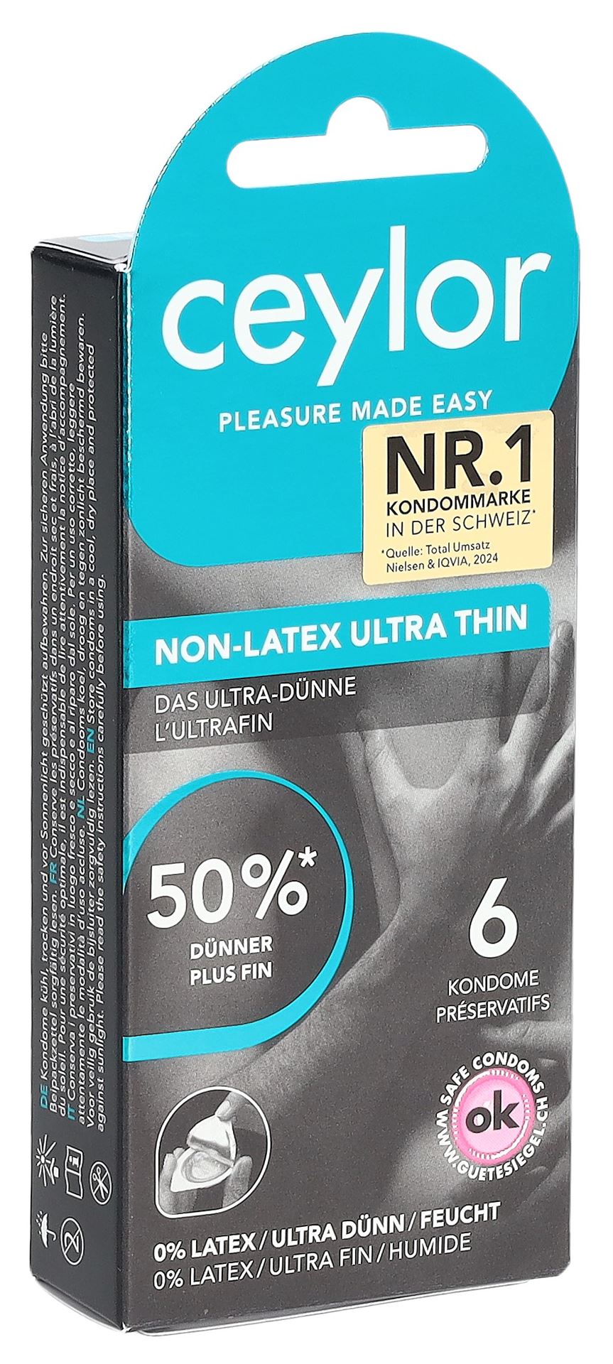 CEYLOR Non Latex Präservativ Ultra Thin 6 Stk – Bild 2